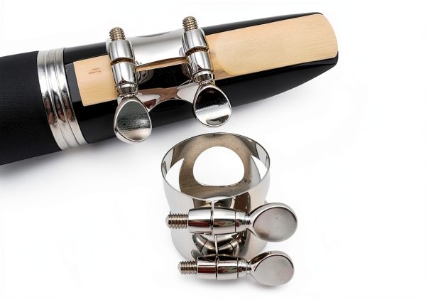 Clarinet Ligature Silver Brass B Flat-1