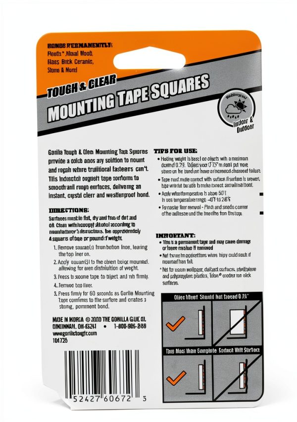 Gorilla Clear Mounting Tape for Indoor Use-1