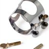 Clarinet Ligature Metal Silver B Flat-4