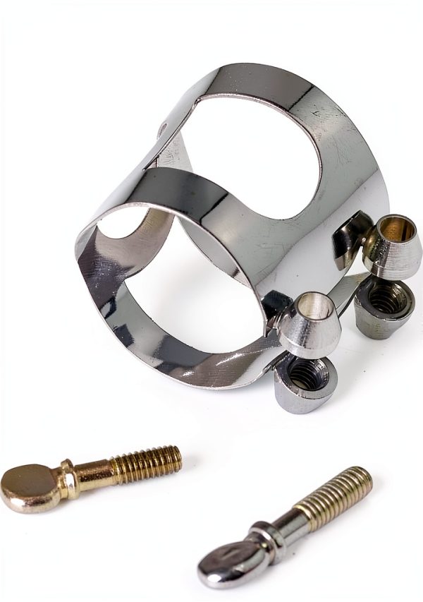 Clarinet Ligature Metal Silver B Flat-4