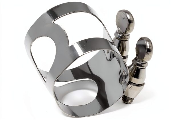 Clarinet Ligature Metal Silver B Flat-2