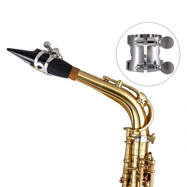 Silver Clarinet Ligature by Pavo-4