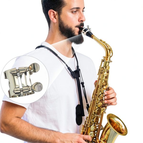 Silver Clarinet Ligature by Pavo-5