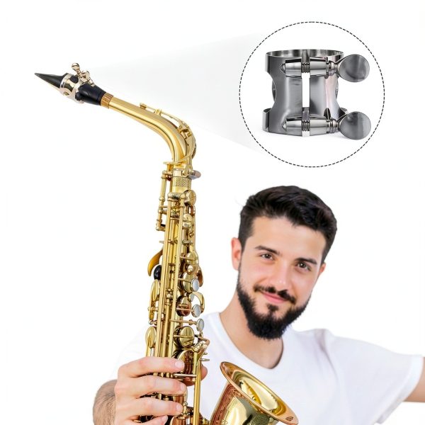 Silver Clarinet Ligature by Pavo-3
