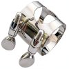 Clarinet Ligature Silver Brass B Flat-0
