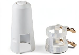 Clarinet Ligature ClarinetCo Brass Black B Flat-0