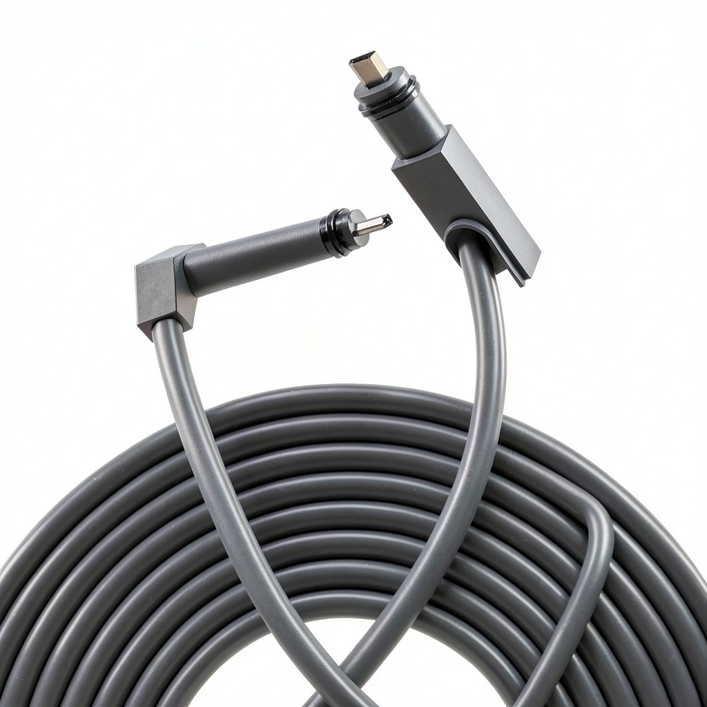 Starlink Ethernet cable in use