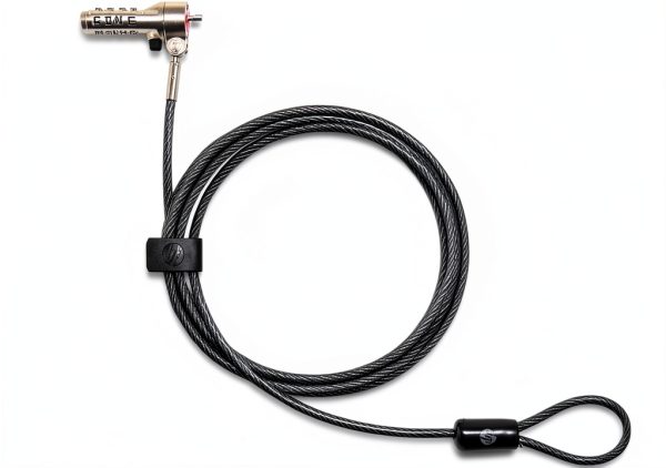 HP Laptop Security Lock Cable 6ft Combination Model 63B31AA Steel-0